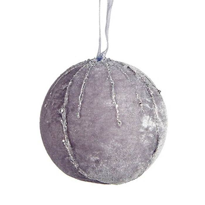 Комплект Коледни Топки Krist+ 19A5458-1G 19A5458-1G Сребрист полиестер (6 броя)