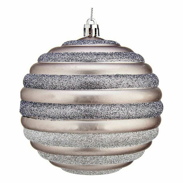 Комплект Коледни Топки Krist+ 00876 00876 Сребрист Пластмаса Кръгове 10 cm (6 броя)