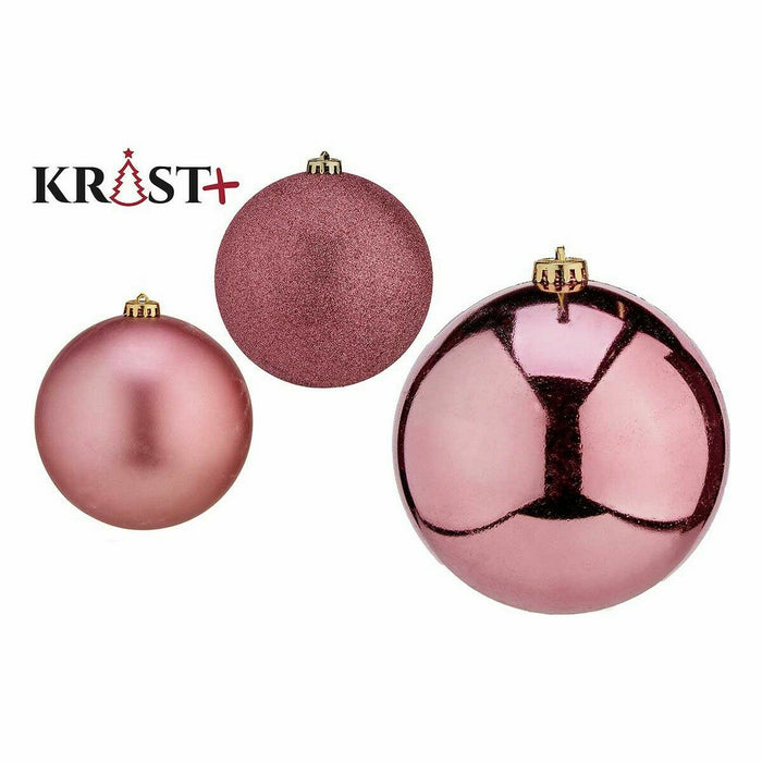 Комплект Коледни Топки Krist+ 00739 00739 Розов PVC (12 броя)