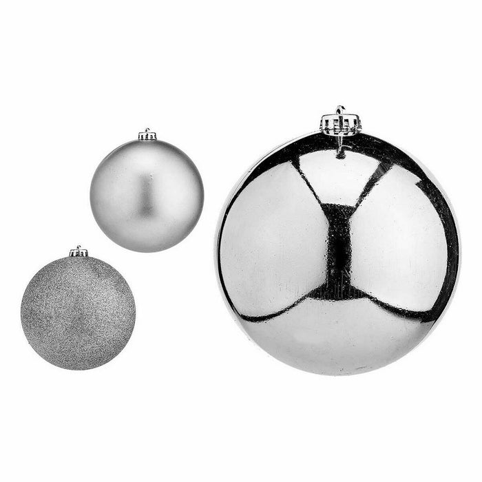 Комплект Коледни Топки Krist+ 00821 00821 Сребрист Пластмаса Ø 15 cm (4 броя)