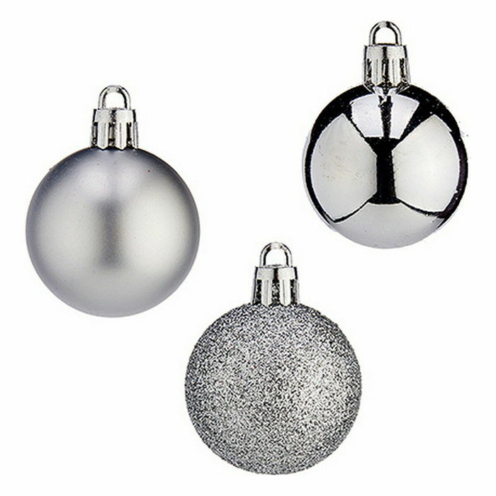 Комплект Коледни Топки Krist+ K1912485-4 K1912485-4 Сребрист Пластмаса 4 cm (12 броя)