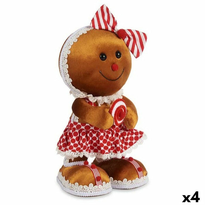 Декоративна фигурка Krist+ D012131623-3BN D012131623-3BN Кафяв Червен Ласо Бисквита 19 x 33 x 15 cm (4 броя)