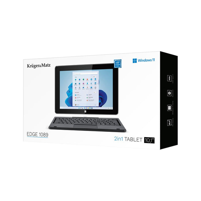 Таблет Krüger&Matz KM1089 8 GB DDR3 256 GB Intel® Celeron® N4020, двуядрен 25,6 cm (10.1") Wi-Fi 5 (802.11ac) Win 11 PRO