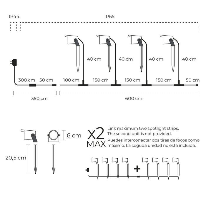 LED spotlight KSIX SmartLED Черен (3000K)