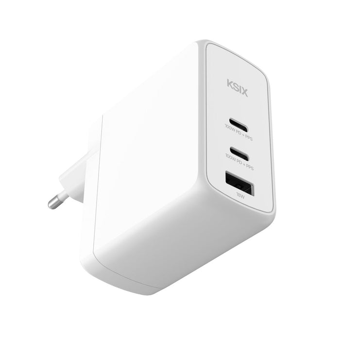 Зарядно за стена KSIX Бял 100 W