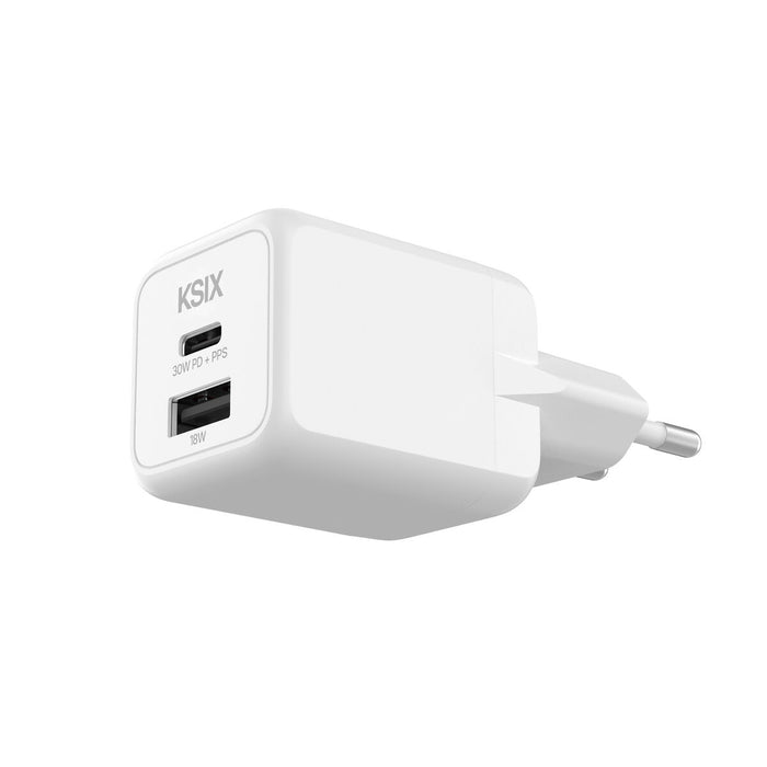 Зарядно за стена KSIX Бял 30 W