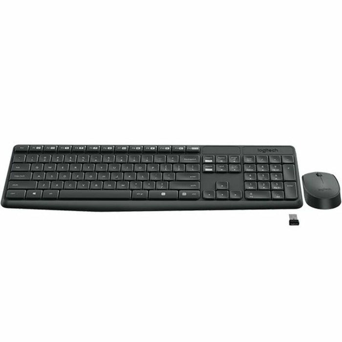 Kлаиатура с безжична мишка Logitech 920-007919 Черен Сив испански Испанска Qwerty QWERTY