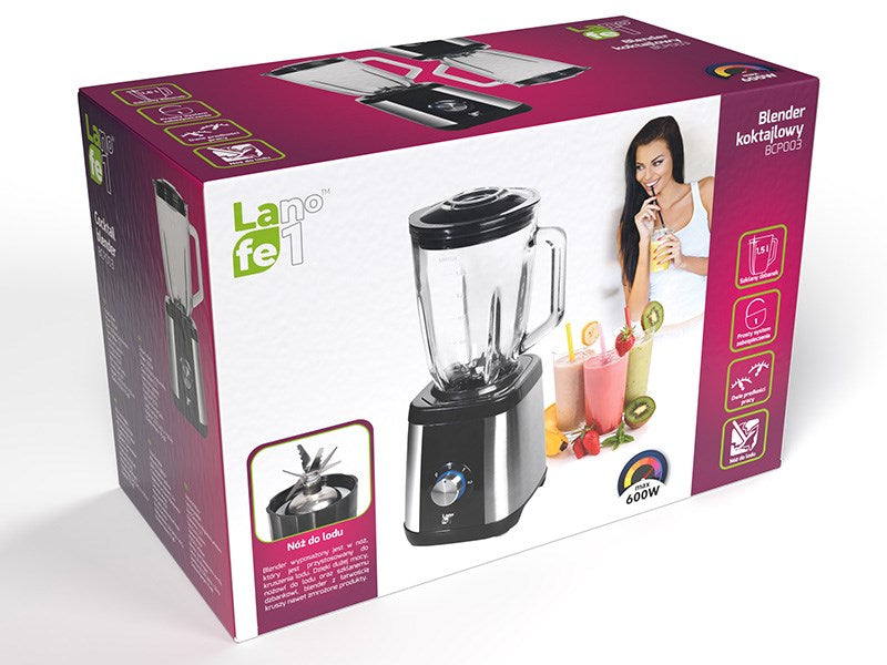 LAFE BCP003 Блендер 600W 1.5L Inox / Черен