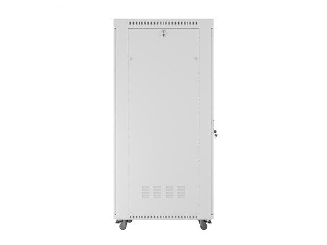 Lanberg стелажен шкаф 19" свободностоящ 42U/800x1000 (плосък пакет) със стъклена врата LCD сив v2