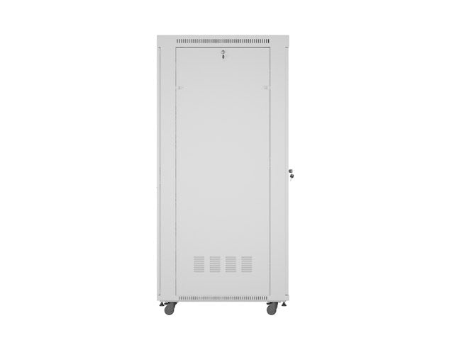 Lanberg стелажен шкаф 19" свободностоящ 42U/800x1000 (плосък пакет) със стъклена врата LCD сив v2
