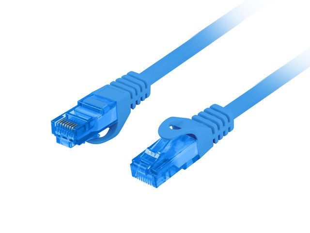 LANBERG PATCHCORD S/FTP CAT.6A 1M СИН LSZH