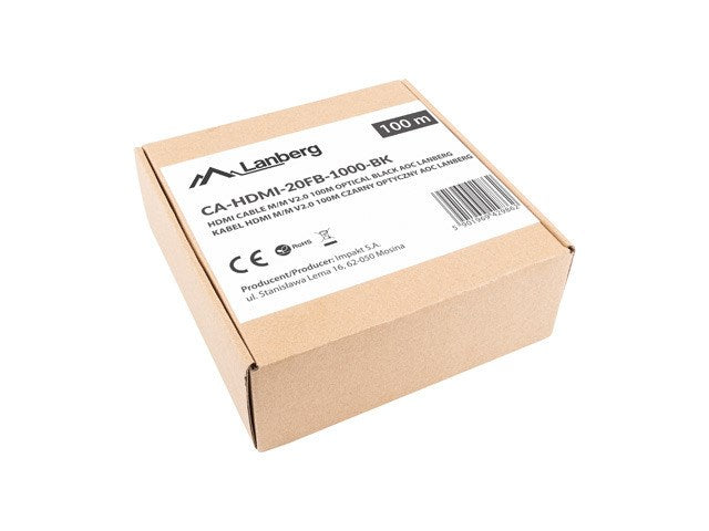 Lanberg HDMI M/M v2.0 кабел 100m оптичен черен aoc