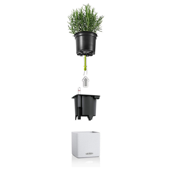КОМПЛЕКТ ЗА ПОЛИВАНЕ LECHUZA CUBE GLOSSY