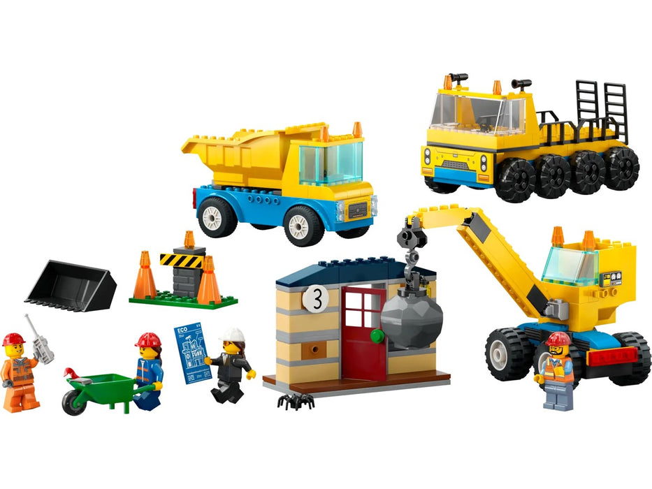LEGO CITY 60391 СТРОИТЕЛНИ КАМИОНИ И ТОПЧЕН КРАН ЗА РАЗРУШИВАНЕ