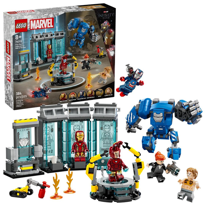 LEGO MARVEL 76315 Лабораторията на Железния човек: Залата на бронята