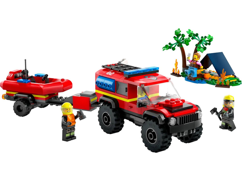 LEGO City - 4x4 Fire Truck with Rescue Boat - 60412