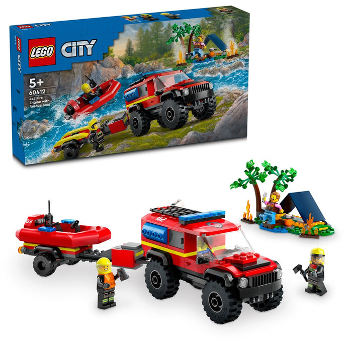 LEGO City - 4x4 Fire Truck with Rescue Boat - 60412