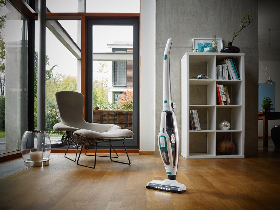 Leifheit PowerVac 2в1 2-в-1 стик вакуум Батерия Dry Cyclonic Bagless Черно, синьо, бяло