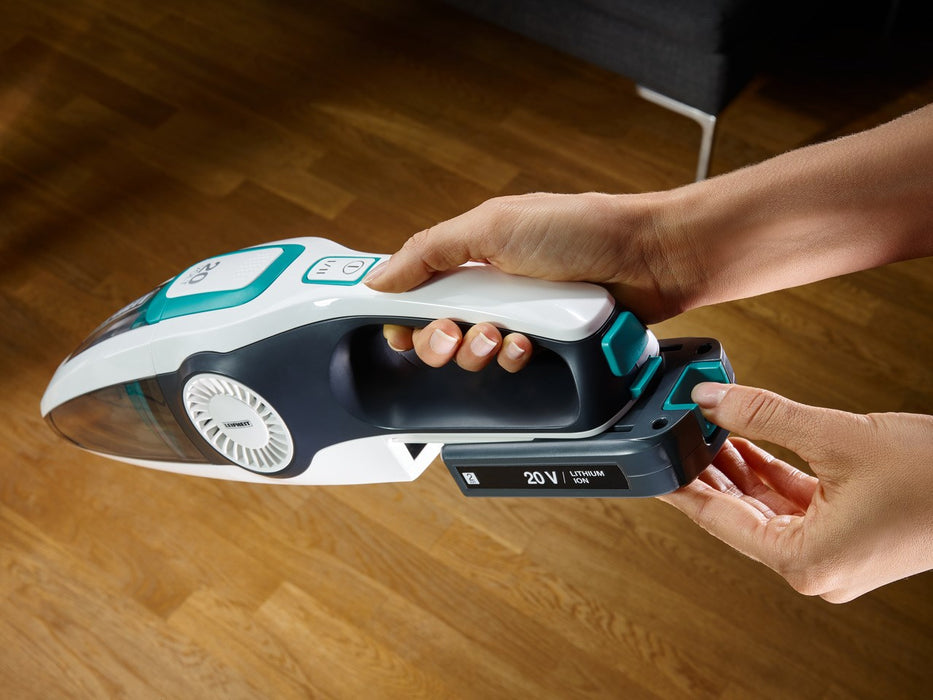 Leifheit PowerVac 2в1 2-в-1 стик вакуум Батерия Dry Cyclonic Bagless Черно, синьо, бяло
