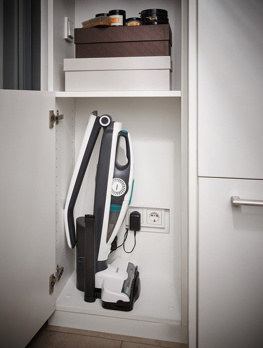 Leifheit PowerVac 2в1 2-в-1 стик вакуум Батерия Dry Cyclonic Bagless Черно, синьо, бяло