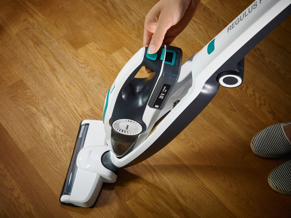 Leifheit PowerVac 2в1 2-в-1 стик вакуум Батерия Dry Cyclonic Bagless Черно, синьо, бяло