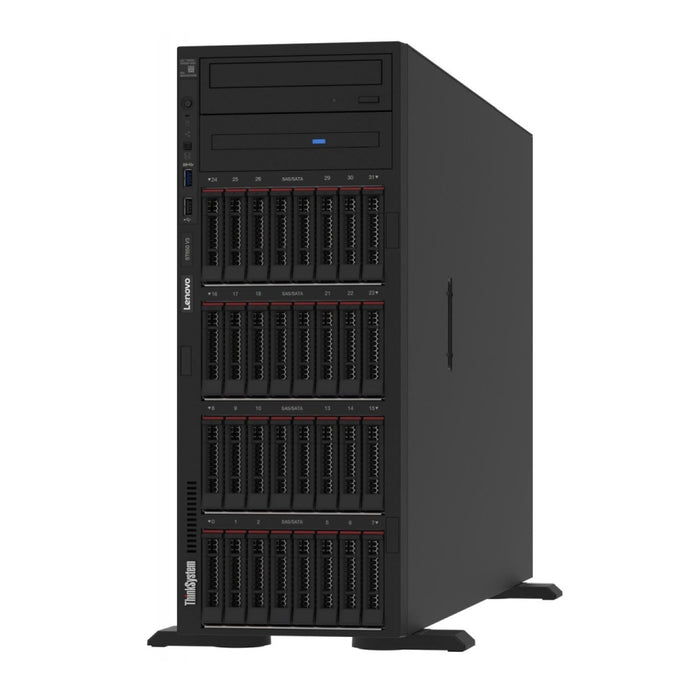 Lenovo ThinkSystem ST650 V3, Xeon Silver 4514Y (16C 2.0GHz 30MB Cache/150W), 32GB (1x32GB, 5600MHz 1Rx4 DDR5 RDIMM), 8 SAS/SATA, 9350-8i, 1x1100W Titanium, 3 стандартни вентилатора, XCC2 Platinum