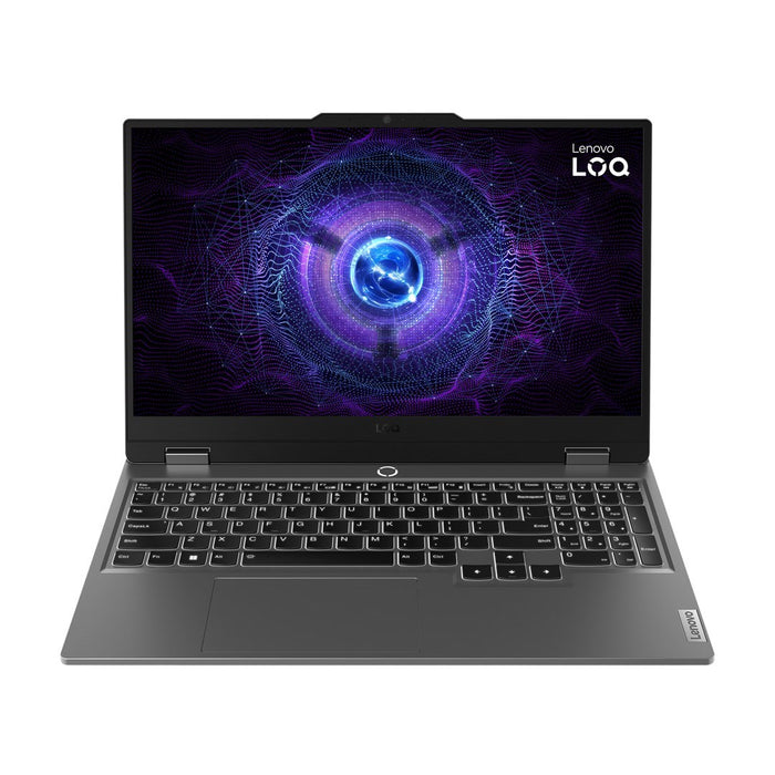 Lenovo LOQ 15IAX9 Intel® Core™ i5 i5-12450HX лаптоп 39,6 cm (15,6") Full HD 16 GB DDR5-SDRAM 512 GB SSD NVIDIA GeForce RTX 4060 Wi-Fi 6 (802.11ax) английски сив