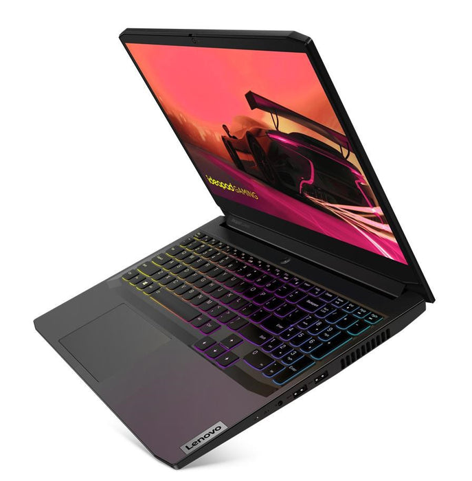 Lenovo IdeaPad Gaming 3 AMD Ryzen™ 5 5500H Лаптоп 39,6 см (15,6") Full HD 8 GB DDR4-SDRAM 512 GB SSD NVIDIA GeForce RTX 2050 Wi-Fi 5 (802.11ac) Черен