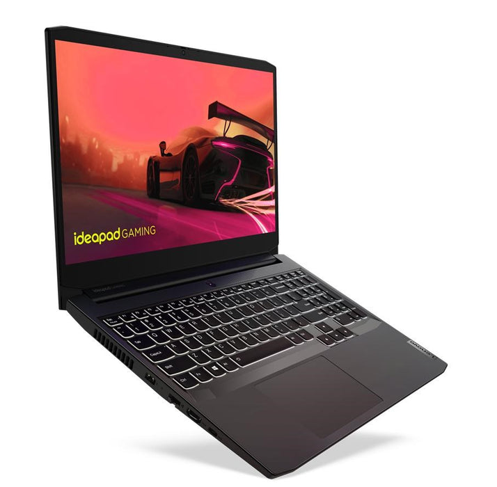 Lenovo IdeaPad Gaming 3 AMD Ryzen™ 5 5500H Лаптоп 39,6 см (15,6") Full HD 8 GB DDR4-SDRAM 512 GB SSD NVIDIA GeForce RTX 2050 Wi-Fi 5 (802.11ac) Черен