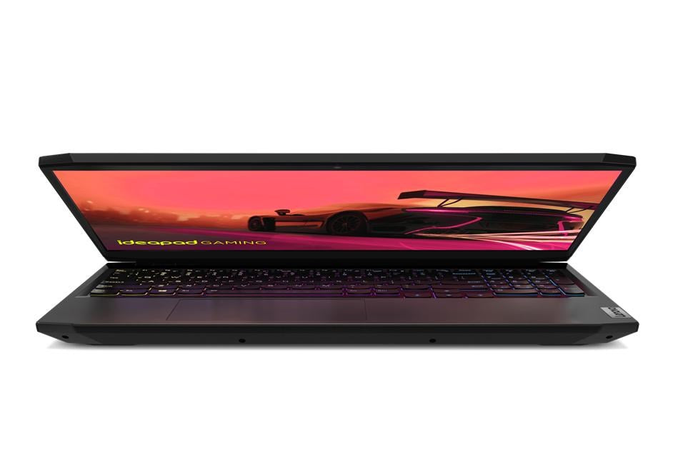 Lenovo IdeaPad Gaming 3 AMD Ryzen™ 5 5500H Лаптоп 39,6 см (15,6") Full HD 8 GB DDR4-SDRAM 512 GB SSD NVIDIA GeForce RTX 2050 Wi-Fi 5 (802.11ac) Черен