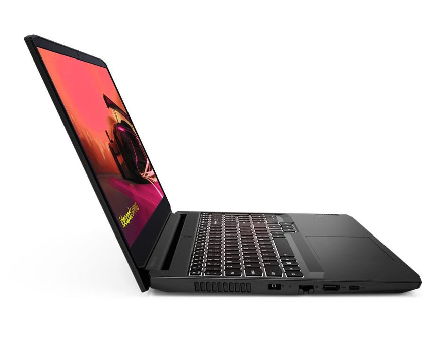 Lenovo IdeaPad Gaming 3 AMD Ryzen™ 5 5500H Лаптоп 39,6 см (15,6") Full HD 8 GB DDR4-SDRAM 512 GB SSD NVIDIA GeForce RTX 2050 Wi-Fi 5 (802.11ac) Черен