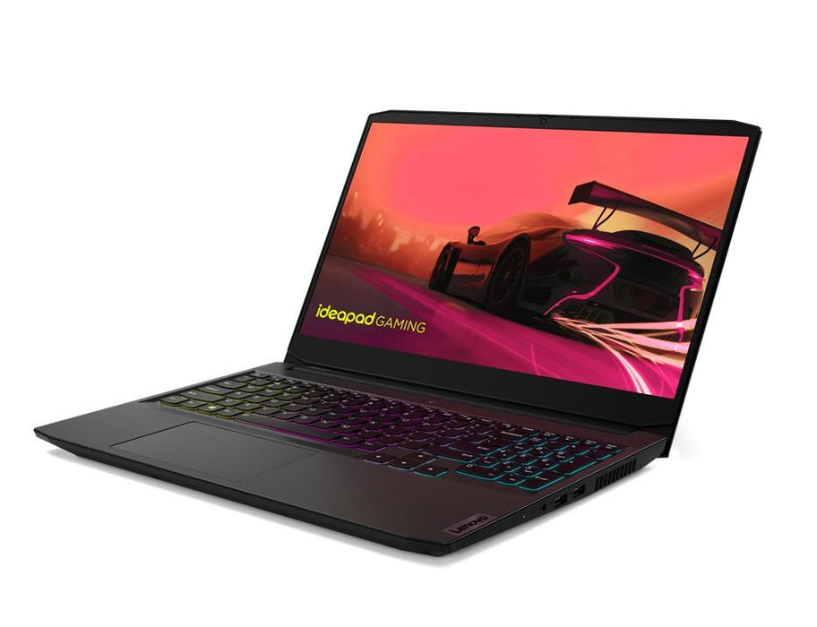 Lenovo IdeaPad Gaming 3 AMD Ryzen™ 5 5500H Лаптоп 39,6 см (15,6") Full HD 8 GB DDR4-SDRAM 512 GB SSD NVIDIA GeForce RTX 2050 Wi-Fi 5 (802.11ac) Черен