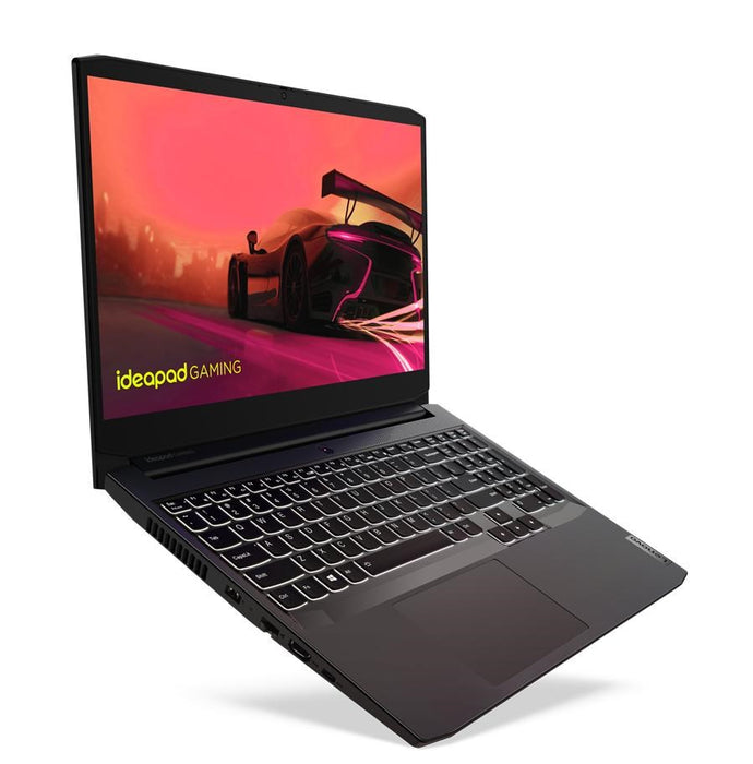 Lenovo IdeaPad Gaming 3 15ACH6 AMD Ryzen™ 5 5500H Лаптоп 39,6 см (15,6") Full HD 16 GB DDR4-SDRAM 512 GB SSD NVIDIA GeForce RTX 2050 Wi-Fi 5 (802.11ac) Windows 11 Начало Английски Черен