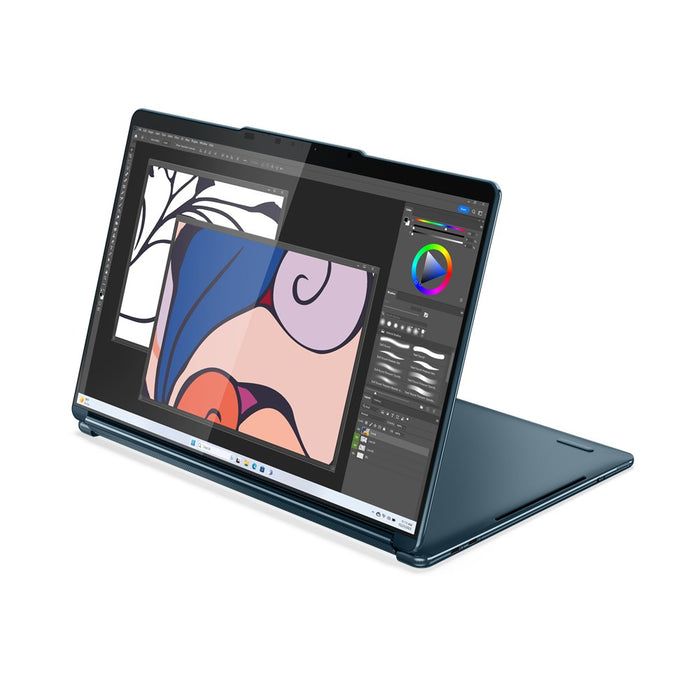 Lenovo Yoga Book 9 13IMU9 Intel Core Ultra 7 155U Hybrid (2-in-1) 33,8 см (13,3") Сензорен екран 2.8K 32 GB LPDDR5x-SDRAM 512 GB SSD Wi-Fi 6E (802.11ax) Windows 11 Home Teal
