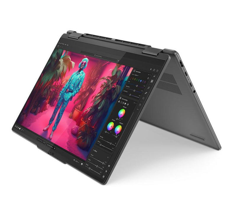 Lenovo Yoga 7 2-в-1 AMD Ryzen™ 7 8840HS Hybrid (2-в-1) 35,6 cm (14") Сензорен екран WUXGA 16 GB LPDDR5x-SDRAM 512 GB SSD Wi-Fi 6E (802.11ax) Windows 11 Home Grey