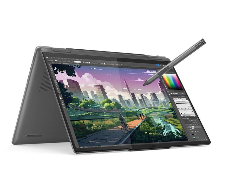 Lenovo Yoga 7 2-в-1 AMD Ryzen™ 7 8840HS Hybrid (2-в-1) 35,6 cm (14") Сензорен екран WUXGA 16 GB LPDDR5x-SDRAM 512 GB SSD Wi-Fi 6E (802.11ax) Windows 11 Home Grey
