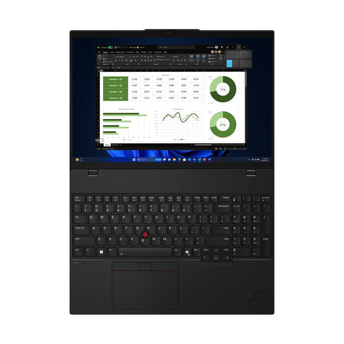 Lenovo ThinkPad L16 Intel Core Ultra 7 155U Лаптоп 40,6 cm (16") WUXGA 16 GB DDR5-SDRAM 512 GB SSD Wi-Fi 6E (802.11ax) Windows 11 Pro Черен