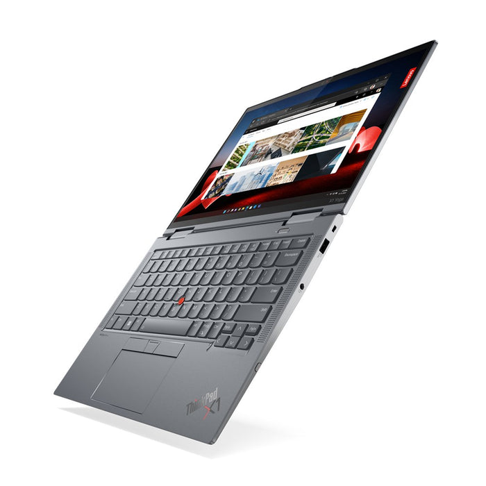 Lenovo ThinkPad X1 Yoga Intel® Core™ i7 i7-1365U Hybrid (2-в-1) 35,6 см (14") Сензорен екран WUXGA 32 GB LPDDR5-SDRAM 512 GB SSD Wi-Fi 6E (802.11ax) 4G LTE Windows 11 Pro Сив