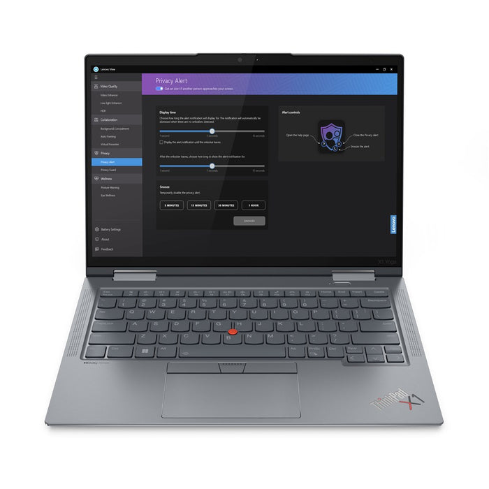 Lenovo ThinkPad X1 Yoga Intel® Core™ i7 i7-1365U Hybrid (2-в-1) 35,6 см (14") Сензорен екран WUXGA 32 GB LPDDR5-SDRAM 512 GB SSD Wi-Fi 6E (802.11ax) 4G LTE Windows 11 Pro Сив