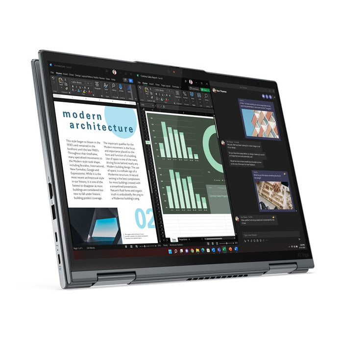 Lenovo ThinkPad X1 Yoga Intel® Core™ i7 i7-1365U Hybrid (2-в-1) 35,6 см (14") Сензорен екран WUXGA 32 GB LPDDR5-SDRAM 512 GB SSD Wi-Fi 6E (802.11ax) 4G LTE Windows 11 Pro Сив