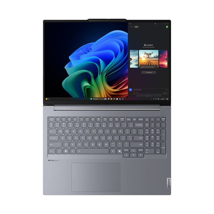 Lenovo ThinkBook 16 G7 QOY Qualcomm Snapdragon X1P-42-100 Лаптоп 40,6 см (16") WUXGA 32 GB LPDDR5x-SDRAM 1 TB SSD Wi-Fi 7 (802.11be) Windows 11 Pro Сив