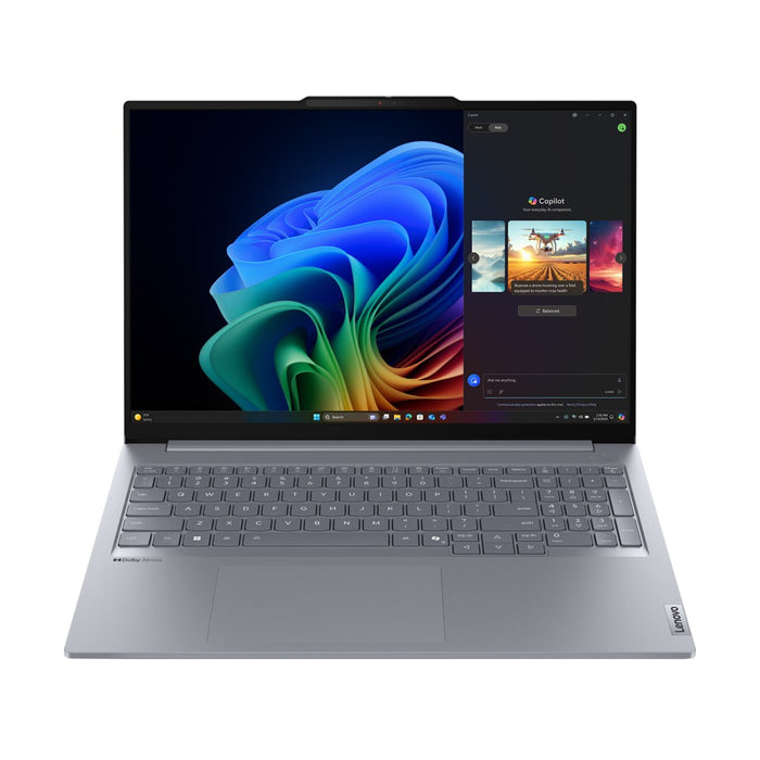 Lenovo ThinkBook 16 G7 QOY Qualcomm Snapdragon X1P-42-100 Лаптоп 40,6 см (16") WUXGA 32 GB LPDDR5x-SDRAM 512 GB SSD Wi-Fi 7 (802.11be) Windows 11 Pro Сив