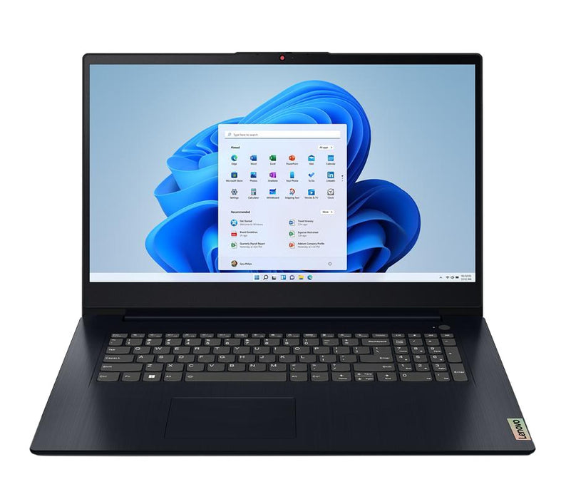 Lenovo IdeaPad 3 Intel® Core™ i5 i5-1235U Лаптоп 43,9 см (17,3") Full HD 8 GB DDR4-SDRAM 512 GB SSD Wi-Fi 6 (802.11ac) NoOS Син