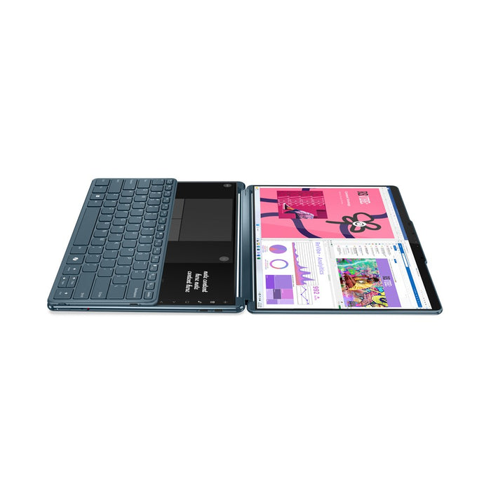 Lenovo Yoga Book 9 13IMU9 Intel Core Ultra 7 155U Hybrid (2-в-1) 33,8 cm (13,3") Сензорен екран 2.8K 32 GB LPDDR5x-SDRAM 512 GB SSD Wi-Fi 6E (802.11ax) Windows 11 Home Teal + Lenovo B210 (GX40Q17225)