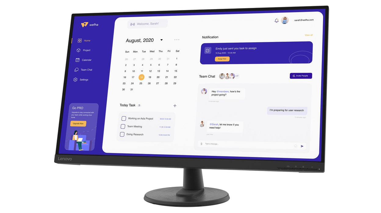 Lenovo C32u-40 LED дисплей 80 cm (31.5") 3840 x 2160 пиксела 4K Ultra HD черен