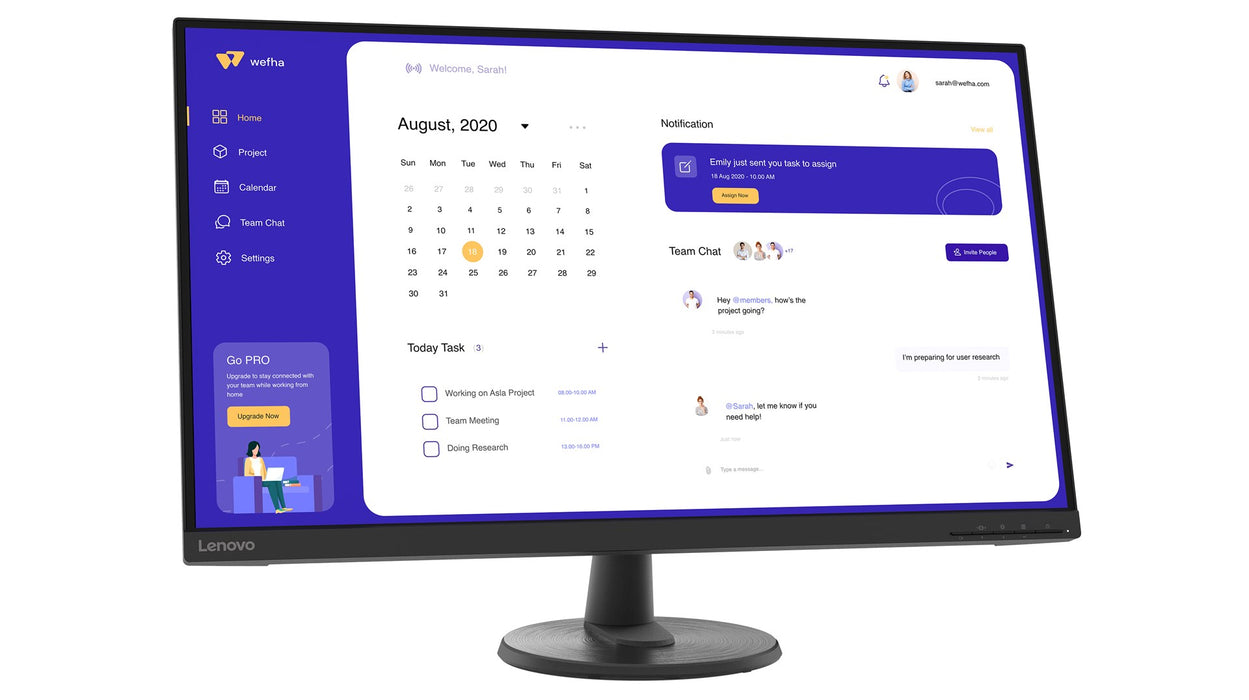 Lenovo C32u-40 LED дисплей 80 cm (31.5") 3840 x 2160 пиксела 4K Ultra HD черен