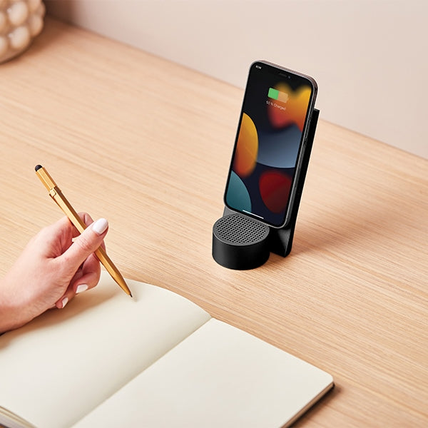Индукционно зарядно Lexon City Energy Pro 10W с Bluetooth динамик, черно