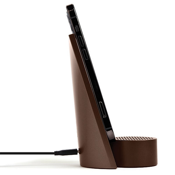 Зарядно Lexon City Energy Pro 10W индукционно с Bluetooth говорител, кафяво
