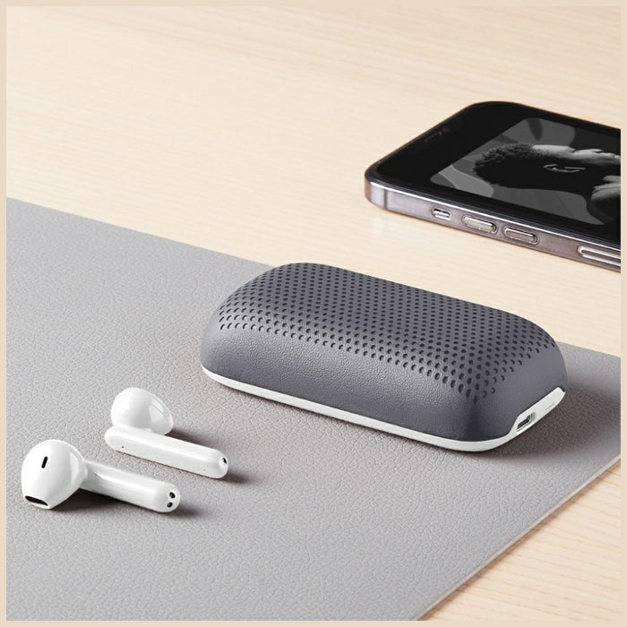 Безжични слушалки Lexon Speakerbuds със Bluetooth говорител, сивихелкни