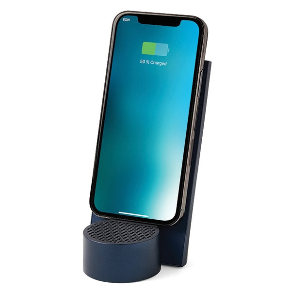 Индукционна зарядка Lexon City Energy Pro 10W със Bluetooth говорител, тъмносиня